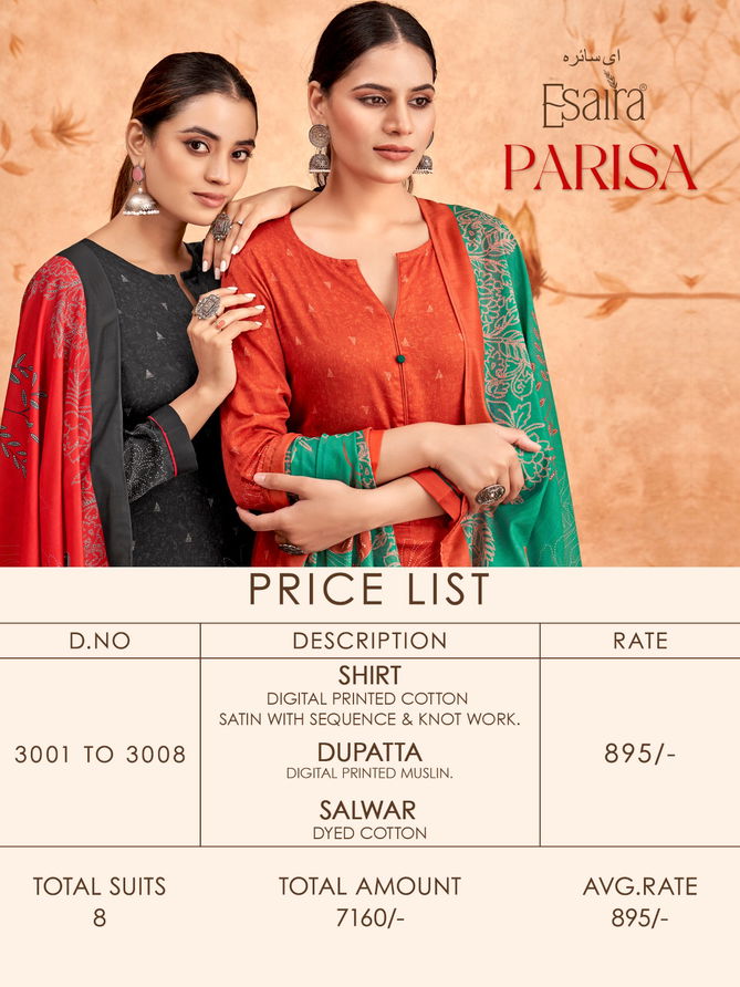 Parisa By Esaira Digital Printed Cotton Dress Material Wholesale Price In Surat